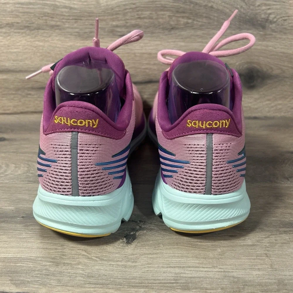 Saucony Ride 14 Future Spring Pink Purple Sneakers - Women's Size 9.5